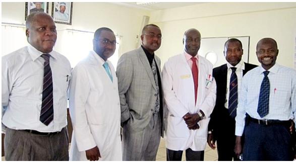 Doctors of the National Hospital Abuja, Nigeria following a lecture session, 2010.