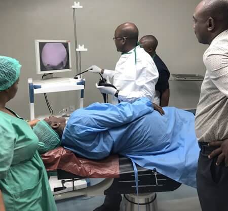 Upper endoscopy session at the Federal Medical Center, Makurdi, Benue State